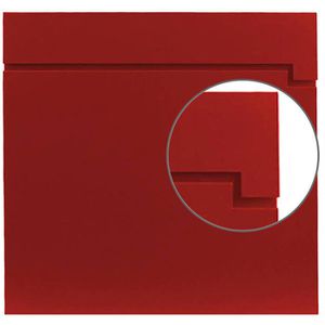 SafePost Briefkasten ScanPro 810 RAL3002, rot, aus Stahl, Zeitungsfach, 38x38x10 cm
