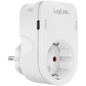 Produktbild für Steckdosenadapter LogiLink PA0259, weiß