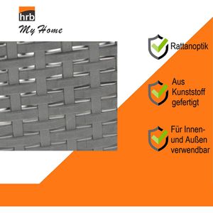 Produktbild für Einkaufskorb HRB 37105, Rattan-Optik, anthrazit