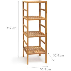 Produktbild für Badregal Relaxdays 10019275, aus Holz, braun