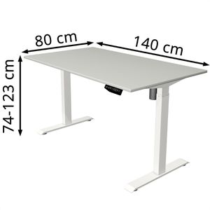 Produktbild für Schreibtisch Kerkmann Move 1, lichtgrau / weiß