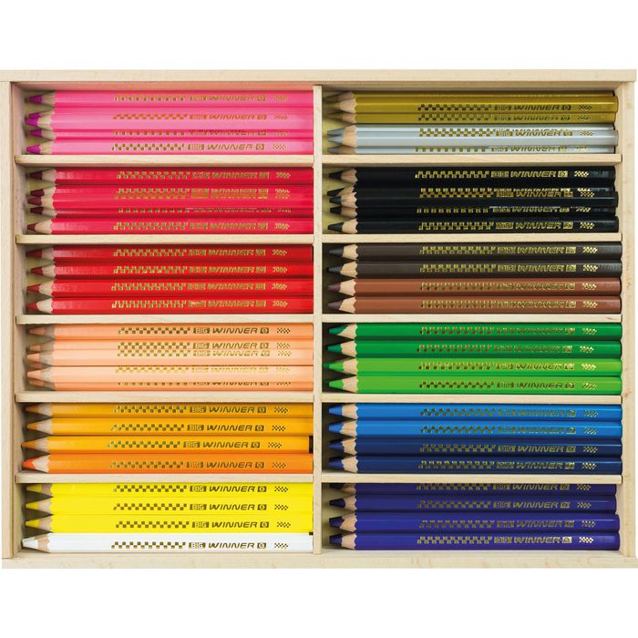 Lápices De Color Eberhard Faber BIG Winner - 6 Unidades Con Mina Extra Gruesa Irrompible