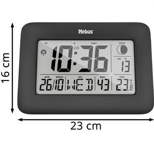Produktbild für Wanduhr Mebus 46732, Kunststoff, digital, Funkuhr