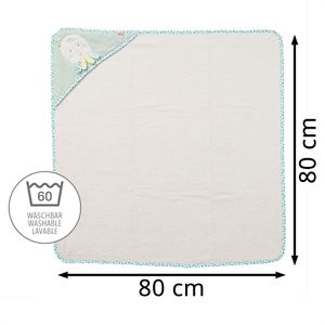 Produktbild für Handtuch Fehn Kapuzenbadetuch Oktopus, mit Motiv, 80 x 80 cm
