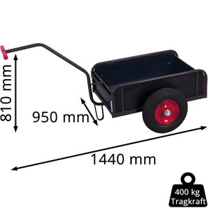 Produktbild für Handwagen VARIOfit zu-1279/AG, mit 4 Bordwänden