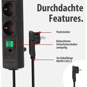 Produktbild für Steckdosenleiste Brennenstuhl Comfort-Line Plus 2m