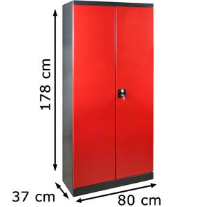 Produktbild für Mehrzweckschrank ADB 40934, abschließbar, rot