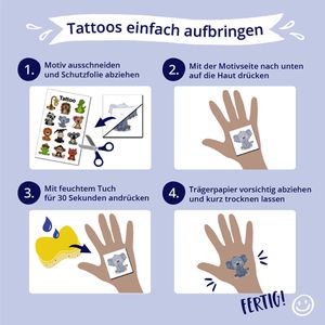 Produktbild für Temporäre-Tattoos Zweckform Z-Design 56439, farbig