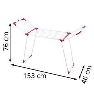 Produktbild für Wäscheständer Wenko Summer Dry, weiß / bordeaux