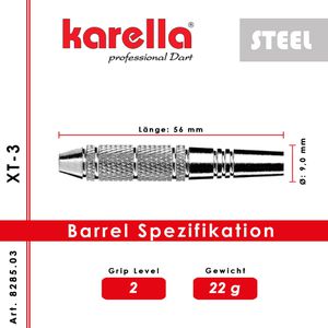 Produktbild für Dartpfeile Karella XT-3 Steel, 8285.03