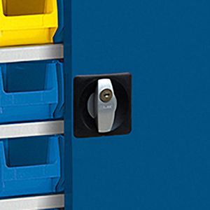 Produktbild für Magazinschrank Mauser MKST4/21A, grau / blau