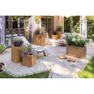 Produktbild für Übertopf Lechuza PALO 45 high, braun, 44 x 77 x 44 cm