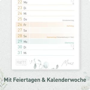Produktbild für Streifenkalender Häfft 11402-3, Blattgold kompakt