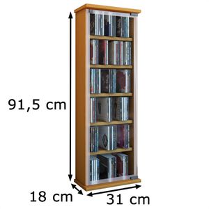 Produktbild für CD-Regal VCM Classic, 21023, buche
