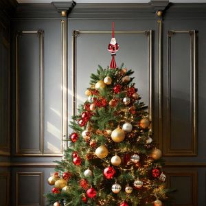 Produktbild für Christbaumspitze BRUBAKER 34900, Dicker Santa, glänzend, rot