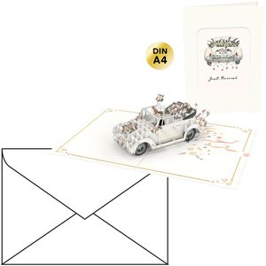 Hochzeitskarte papercrush XXL Hochzeitsauto