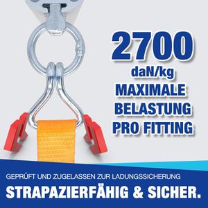 Produktbild für Zurrösen NTG LS.8571 Doppelfitting mit Ring für Airlineschiene