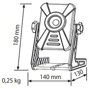 Produktbild für Baustrahler Ledino Kiel 15M, LED, für 18 V Akkus