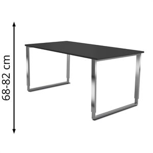 Produktbild für Schreibtisch Kerkmann Aveto, anthrazit / silber