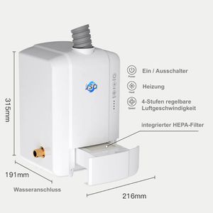 Produktbild für Händetrockner JSD OneTap 2in1, Jet-Luftstrom, silber