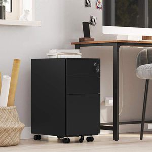 Produktbild für Rollcontainer Songmics OFC031B01, aus Metall, schwarz