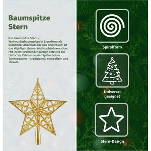 Produktbild für Christbaumspitze TK-Gruppe 98404, glänzend, gold