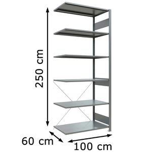 Produktbild für Anbauregal Schulte 12766, 6 Metallböden