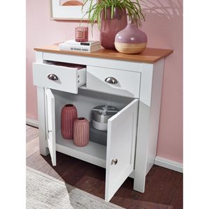 Produktbild für Kommode Wohnling WL6.387, eiche / weiß