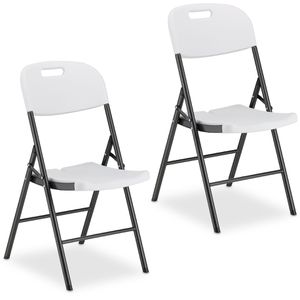 Klappstuhl Relaxdays 1004960349, weiß