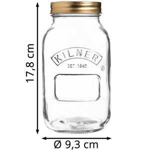 Produktbild für Einmachglas Kilner 0025.401, mit Schraubdeckel