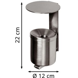 Produktbild für Aschenbecher VAR WH10, 33331, für Outdoor, mit Dach