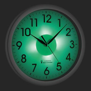 Produktbild für Wanduhr TFA 60.3519 Corona, Kunststoff, beleuchtet, Funkuhr