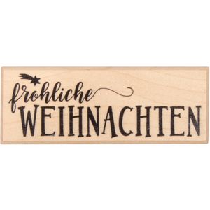 Motivstempel Rayher 29149000 Fröhliche Weihnachten, aus Holz