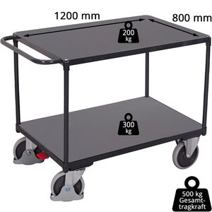 Produktbild für Tischwagen VARIOfit sw-800.500/AG, Metall &amp; Holz