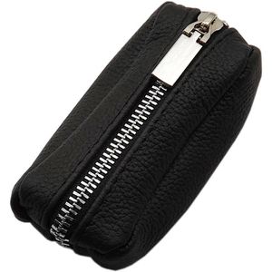 Amexo Auto Schlüsseletui Leder - Mit Transparentem Fenster, Reißverschluss