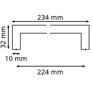 Produktbild für Möbelgriffe SO-TECH E8, silber, aus Edelstahl
