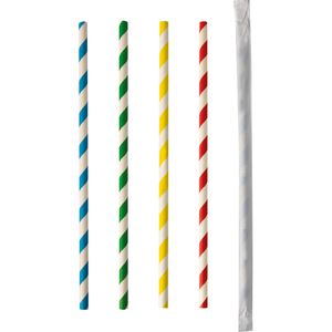 Produktbild für Strohhalme Papstar 87514 pure Stripes, aus Papier