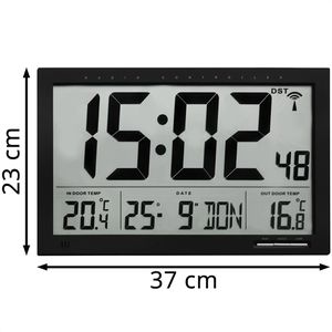Produktbild für Wanduhr TFA 60.4510 XL, Kunststoff, digital, Funkuhr