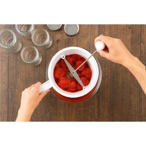 Produktbild für Passiermühle Metaltex Spring, manuell, weiß, Ø 24 cm