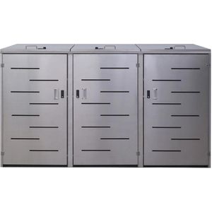 Produktbild für Mülltonnenbox Mendler HWC-E83, Edelstahl