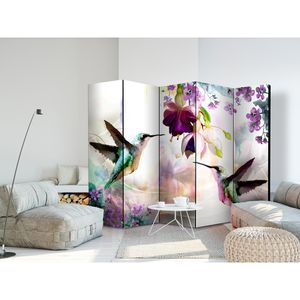 Produktbild für Paravent Artgeist Hummingbirds&amp;Flowers innen 5-tlg