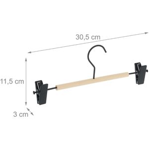 Produktbild für Hosenbügel Relaxdays 100377250, aus Metall / Holz