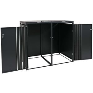 Produktbild für Mülltonnenbox Mendler HWC-O67, Metall