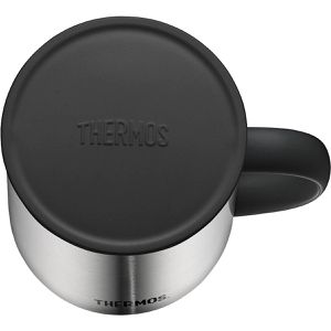 Produktbild für Thermobecher Thermos Longlife Cup steel mat mit Henkel, silber