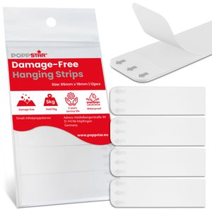 Montageband Poppstar 1010854, 12 Streifen je 65x19mm