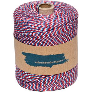 Produktbild für Urkundengarn csk-kontorbedarf blau/weiß/rot, 1 mm