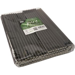 Produktbild für Strohhalme Papstar 87982 pure, schwarz, aus Papier