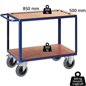 Produktbild für Tischwagen Rollcart 06-7525, aus Metall &amp; Holz