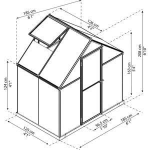 Produktbild für Gewächshaus Canopia Palram Mythos, 2,3 m² Fläche