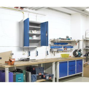 Produktbild für Werkzeugschrank CP-Möbel 134013-22, aus Metall, grau / blau